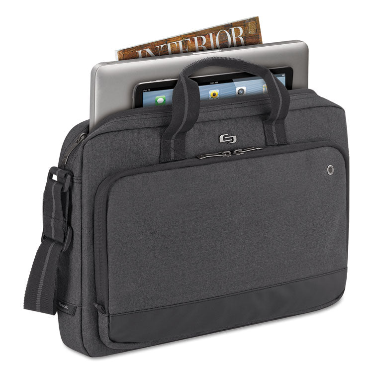 Solo Urban Slimbrief, Fits Devices Up to 15.6", Polyester, 16" x 3" x 11.5", Gray (USLUBN11010) Each