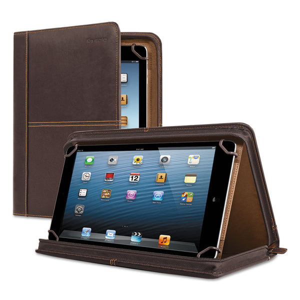 Solo Premiere Leather Universal Tablet Case, Fits 8.5" to 11" Tablets, Espresso (USLVTA1373)