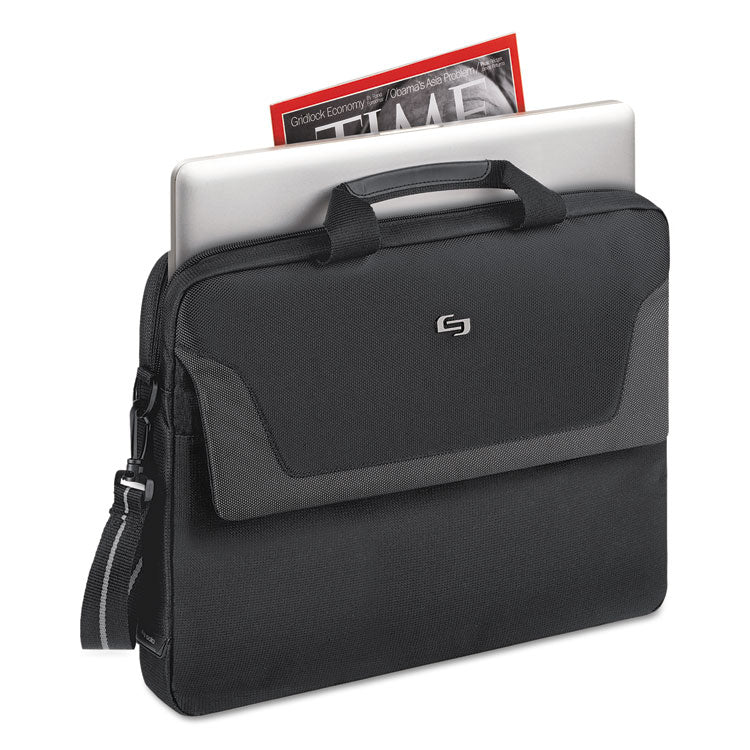 Solo Pro Slim Brief, Fits Devices Up to 16", Polyester, 15.5 x 2 x 11.5, Black (USLCLA1164) Each