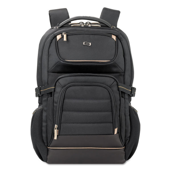 Solo Pro Backpack, Fits Devices Up to 17.3", Polyester, 12.25 x 6.75 x 17.5, Black (USLPRO7424)