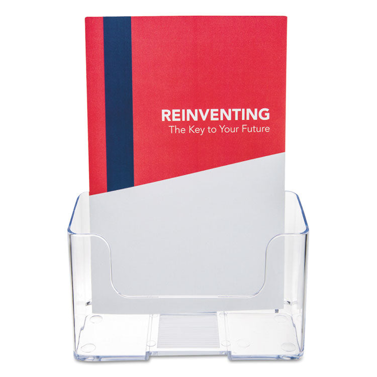 deflecto® DocuHolder for Countertop/Wall-Mount, Booklet Size, 6.5w x 3.75d x 7.75h, Clear (DEF74901) Each