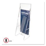 deflecto® Stand-Tall Wall-Mount Literature Rack, Leaflet, 4.56w x 3.25d x 11.88h, Clear (DEF55601) Each