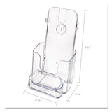 deflecto® DocuHolder for Countertop/Wall-Mount w/Card Holder, 4.38w x 4.25d x 7.75h, Clear (DEF78601) Each