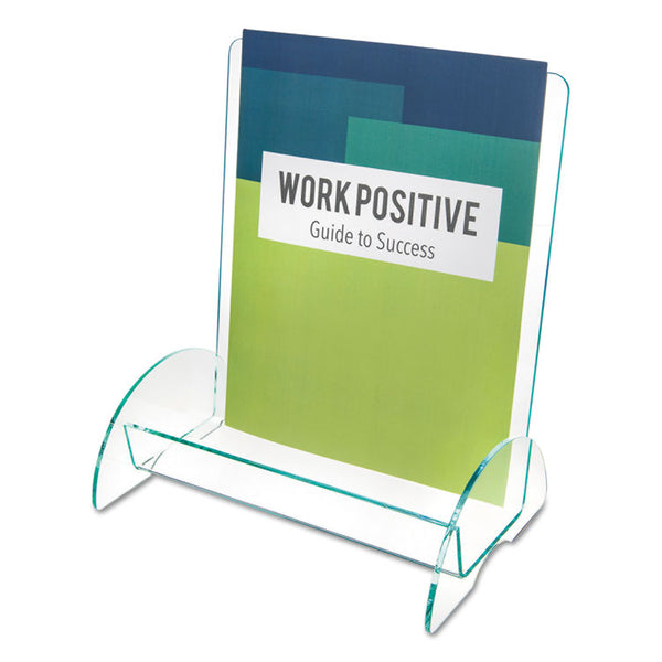 deflecto® Euro-Style DocuHolder, Magazine Size, 9.81w x 6.31d x11h, Green Tinted (DEF775390) Each