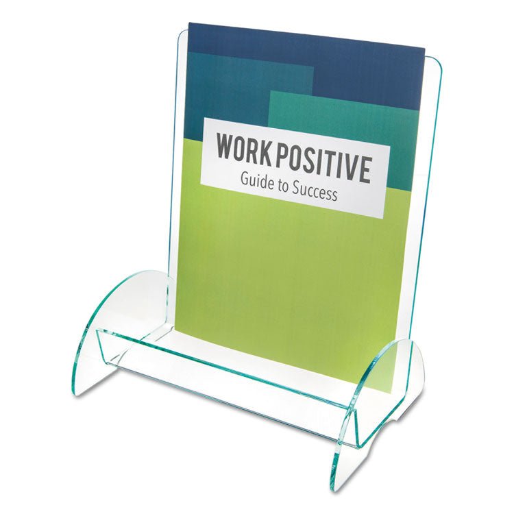 deflecto® Euro-Style DocuHolder, Magazine Size, 9.81w x 6.31d x11h, Green Tinted (DEF775390) Each