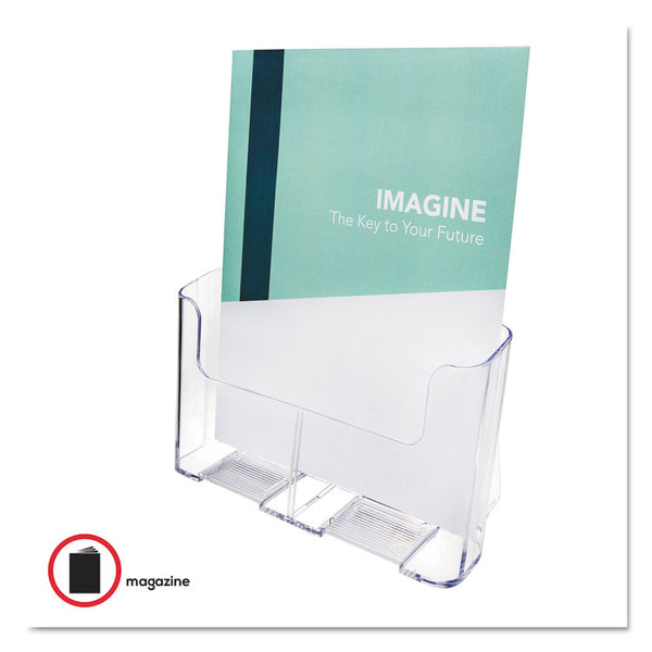 deflecto® DocuHolder for Countertop/Wall-Mount, Magazine, 9.25w x 3.75d x 10.75h, Clear (DEF77001) Each
