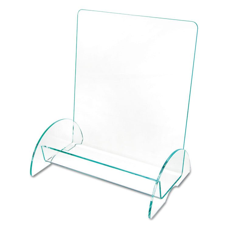 deflecto® Euro-Style DocuHolder, Magazine Size, 9.81w x 6.31d x11h, Green Tinted (DEF775390) Each