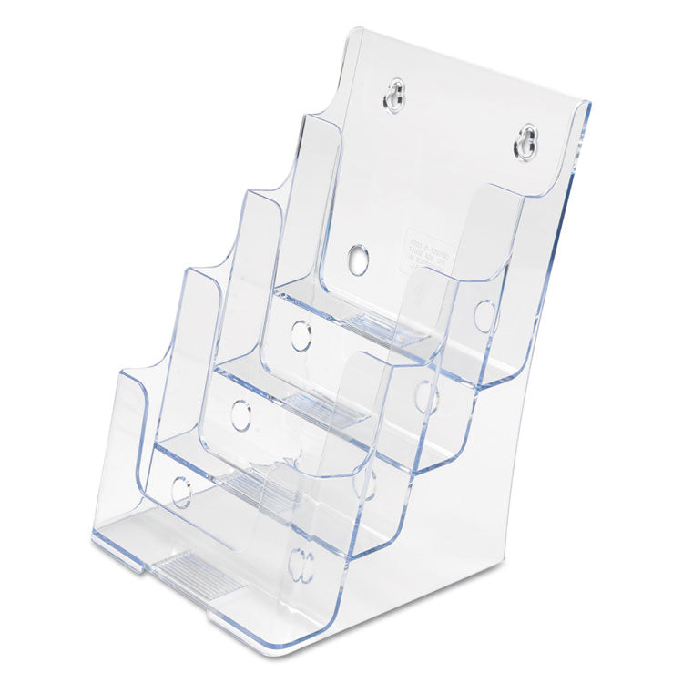 deflecto® 4-Compartment DocuHolder, Booklet Size, 6.88w x 6.25d x 10h, Clear (DEF77901) Each