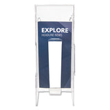 deflecto® Stand-Tall Wall-Mount Literature Rack, Leaflet, 4.56w x 3.25d x 11.88h, Clear (DEF55601) Each