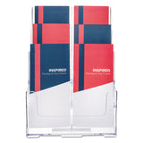 deflecto® 6-Compartment DocuHolder, Leaflet Size, 9.63w x 6.25d x 12.63h, Clear (DEF77401) Each