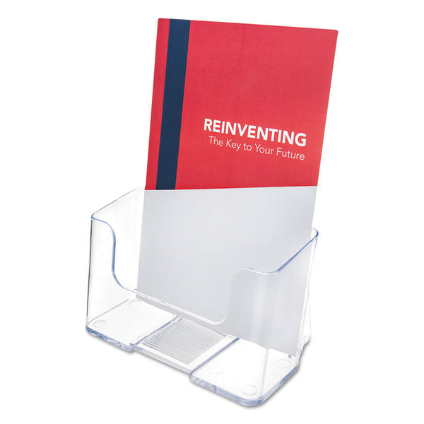 deflecto® DocuHolder for Countertop/Wall-Mount, Booklet Size, 6.5w x 3.75d x 7.75h, Clear (DEF74901) Each