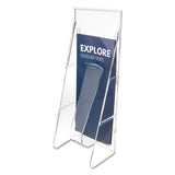 deflecto® Stand-Tall Wall-Mount Literature Rack, Leaflet, 4.56w x 3.25d x 11.88h, Clear (DEF55601) Each