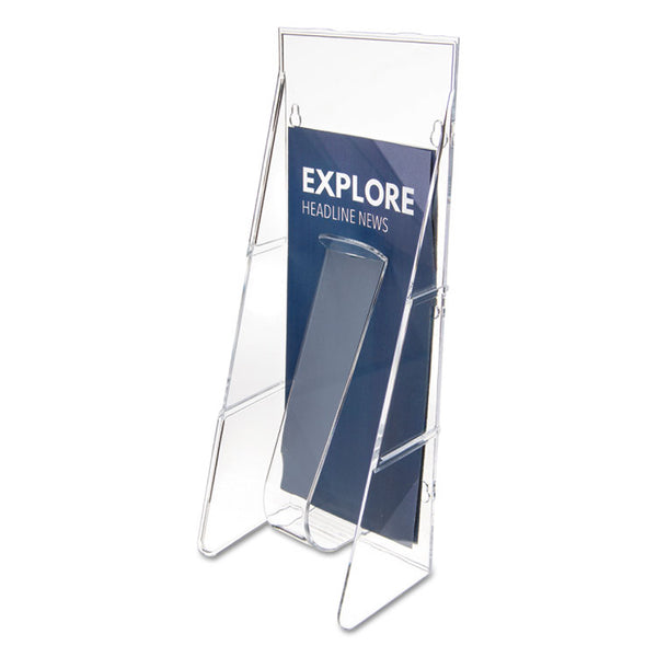 deflecto® Stand-Tall Wall-Mount Literature Rack, Leaflet, 4.56w x 3.25d x 11.88h, Clear (DEF55601) Each