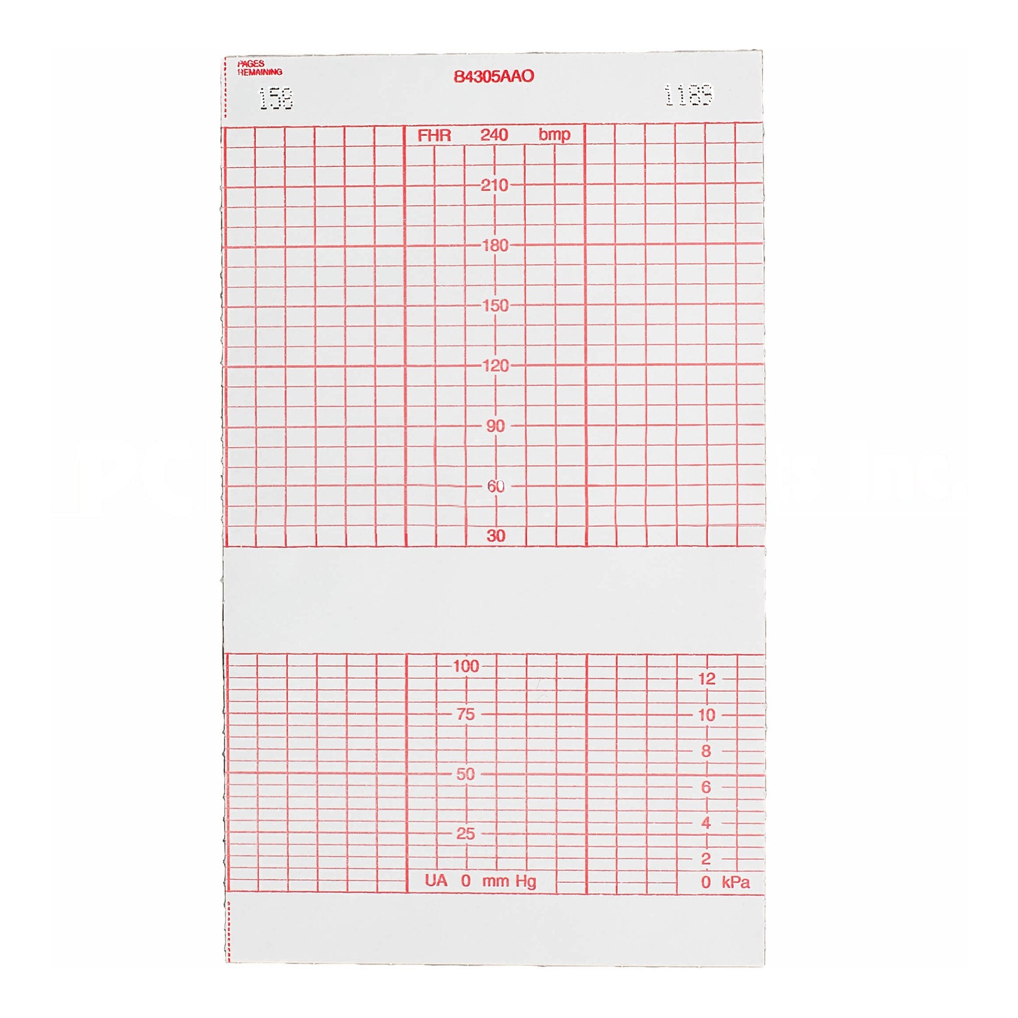 Life Trace® Recording Chart Paper Z-Fold Red Grid (949249_CS) 40/CS ...