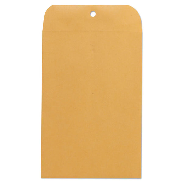 Universal® Kraft Clasp Envelope, #63, Square Flap, Clasp/Gummed Closure, 6.5 x 9.5, Brown Kraft, 100/Box (UNV35261)