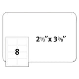 Avery® Flexible Adhesive Name Badge Labels, 3.38 x 2.33, White, 160/Pack (AVE8395)