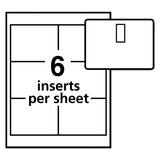 Avery® Clip-Style Name Badge Holder with Laser/Inkjet Insert, Top Load, 4 x 3, White, 40/Box (AVE5384)