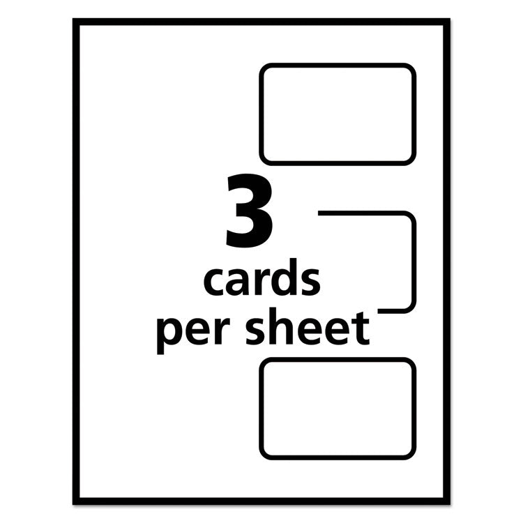 Avery® Laminated Laser/Inkjet ID Cards, 2 1/4 x 3 1/2, White, 30/Box (AVE5361)