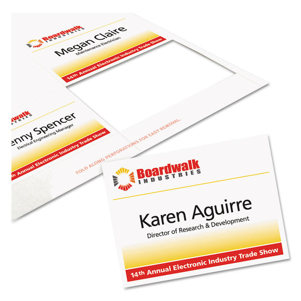 Avery® Name Badge Insert Refills, Horizontal/Vertical, 3 x 4, White, 300/Box (AVE5392)