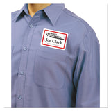 Avery® Flexible Adhesive Name Badge Labels, 3.38 x 2.33, White/Red Border, 400/Box (AVE5095)