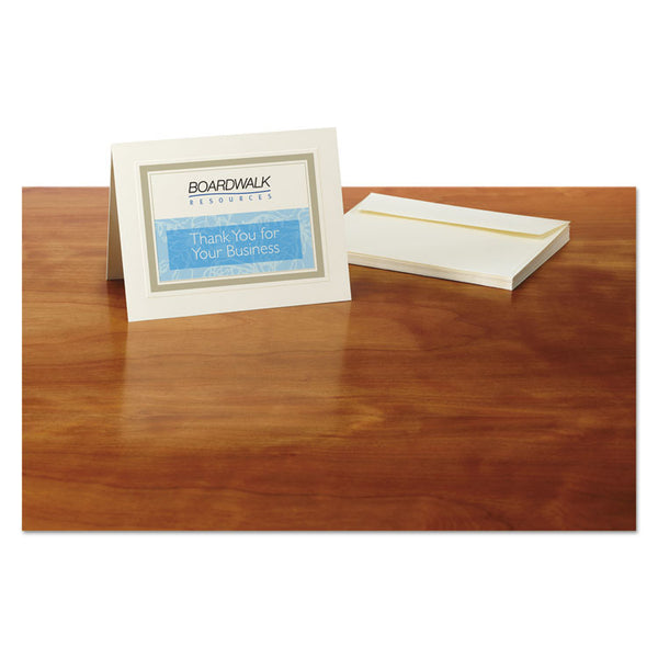 Avery® Note Cards with Matching Envelopes, Inkjet, 80 lb, 4.25 x 5.5, Embossed Matte Ivory, 60 Cards, 2 Cards/Sheet, 30 Sheets/Pack (AVE8317)