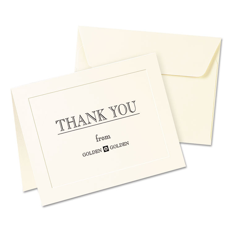 Avery® Note Cards with Matching Envelopes, Inkjet, 80 lb, 4.25 x 5.5, Embossed Matte Ivory, 60 Cards, 2 Cards/Sheet, 30 Sheets/Pack (AVE8317)