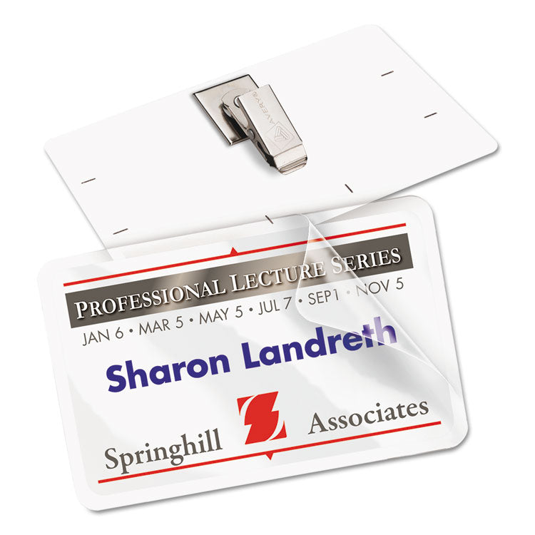 Avery® Self-Laminating Laser/Inkjet Printer Badges, 2.25 x 3.5, White, 30/Box (AVE5362)