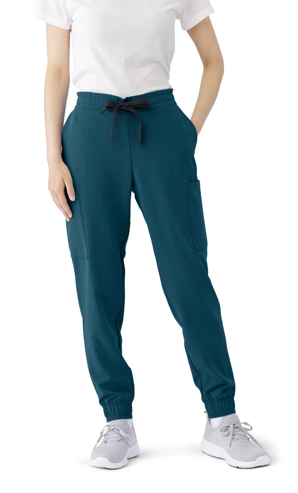 First AVE Women's 7-Pocket Jogger-Style Scrub Pant, Caribbean Blue, Size XL, 1 EA (2544CRBXL) Each