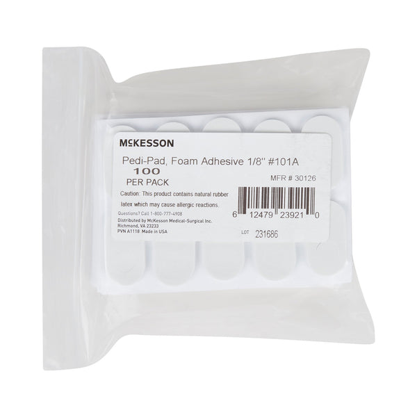 McKesson Pedi-Pad Protective Pad Size 101-A Adhesive Foot (1111057_PK) 100/PK