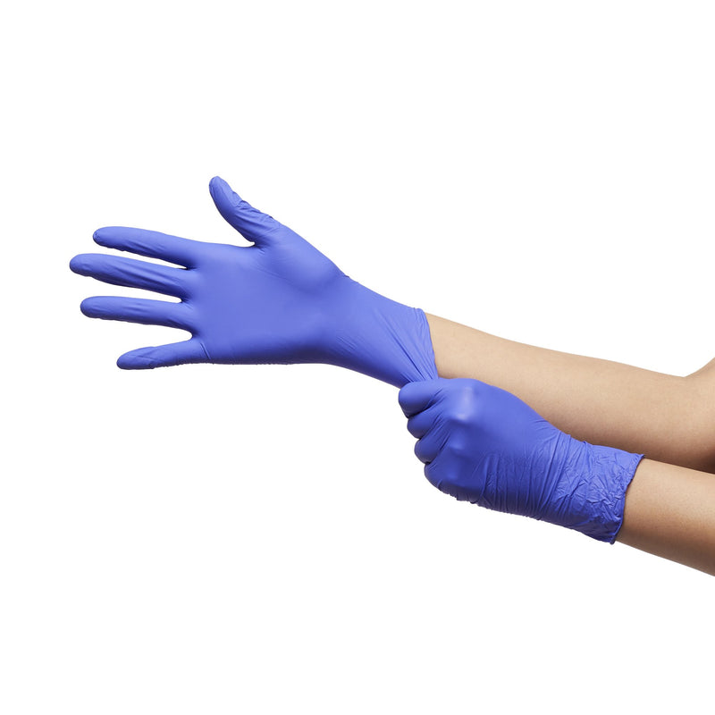 McKesson Confiderm® 3.0 Exam Glove Small NonSterile Nitrile Standard Cuff Length Textured Fingertips Blue Not Rated (957801_BX) 1/BX