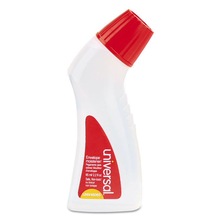 Universal® Envelope Moistener with Adhesive, 2.2 oz Bottle, Clear (UNV46065) Each