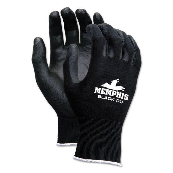 MCR™ Safety Economy PU Coated Work Gloves, Black, X-Large, Dozen (CRW9669XL) 1 Dozen