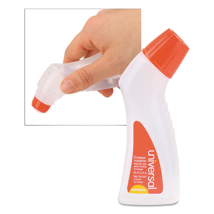 Universal® Envelope Moistener with Adhesive, 2.2 oz Bottle, Clear (UNV46065) Each
