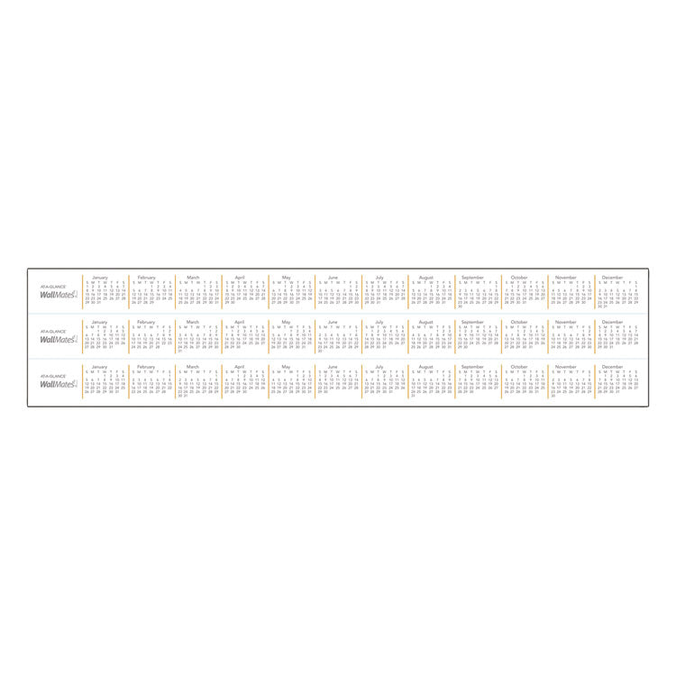 AT-A-GLANCE® WallMates Self-Adhesive Dry Erase Monthly Planning Surfaces, 24 x 18, White/Gray/Orange Sheets, Undated (AAGAW502028)
