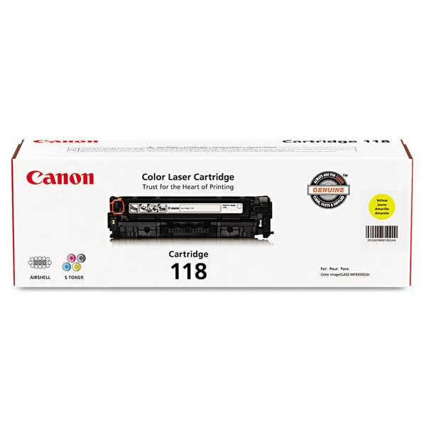 Canon® 2659B001 (118) Toner, 2,900 Page-Yield, Yellow (CNM2659B001)