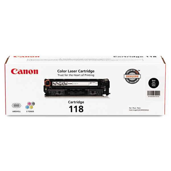 Canon® 2662B001 (118) Toner, 3,400 Page-Yield, Black (CNM2662B001)