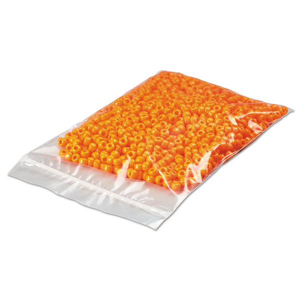 Universal® Reclosable Poly Bags, Zipper-Style Closure, 2 mil, 3" x 5", Clear, 1,000/Carton (UNV2MZ35)