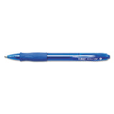 BIC® GLIDE Bold Ballpoint Pen, Retractable, Bold 1.6 mm, Blue Ink, Translucent Blue Barrel, Dozen (BICVLGB11BE)