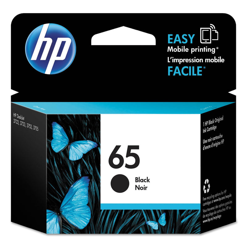 HP HP 65, (N9K02AN) Black Original Ink Cartridge (HEWN9K02AN)