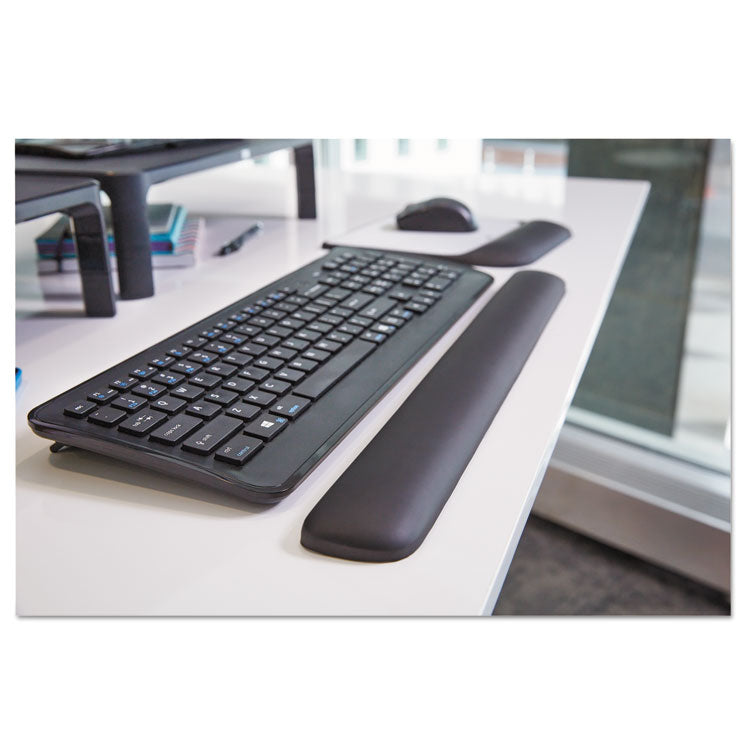 3M™ Gel Wrist Rest for Keyboards, 19 x 2, Black (MMMWR85B)