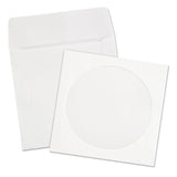 Quality Park™ CD/DVD Sleeves, 1 Disc Capacity, White, 250/Box (QUA62905) Box of 250