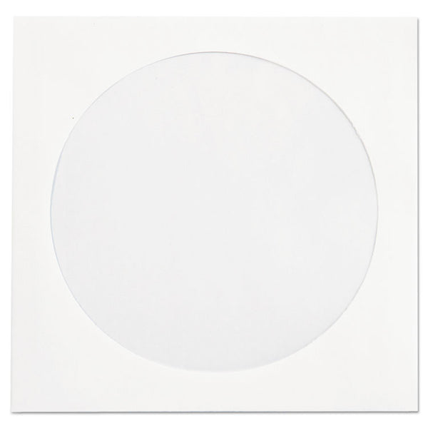 Quality Park™ CD/DVD Sleeves, 1 Disc Capacity, White, 250/Box (QUA62905) Box of 250