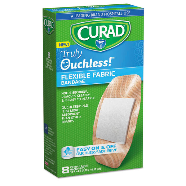 Curad® Ouchless Flex Fabric Bandages, 1.65 x 4, 8/Box (MIICUR5003V1)