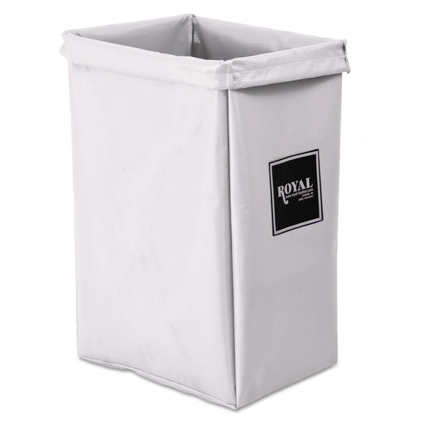 Royal Basket Trucks Hamper, Hamper Bag Only, Vinyl, 30 gal, 15w x 16d x 30h, White (RBTL00WWXHBN) Each