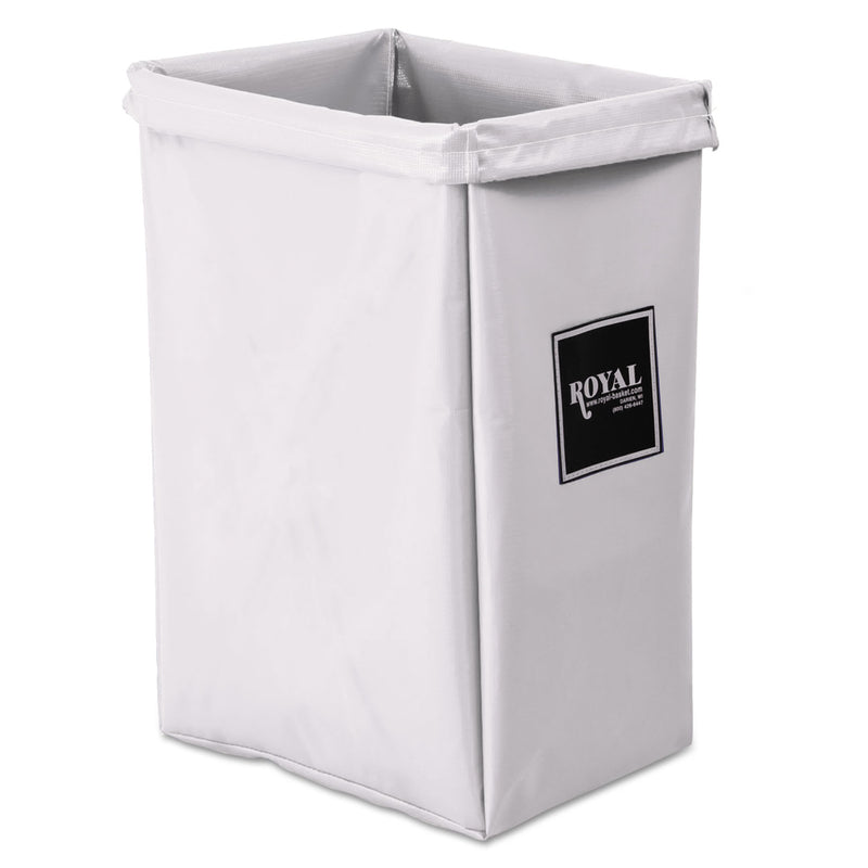 Royal Basket Trucks Hamper, Hamper Bag Only, Vinyl, 30 gal, 15w x 16d x 30h, White (RBTL00WWXHBN) Each