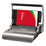 Fellowes® Quasar 500 Manual Comb Binding System, 500 Sheets, 18.13 x 15.38 x 5.13, Metallic Gray (FEL5227201)