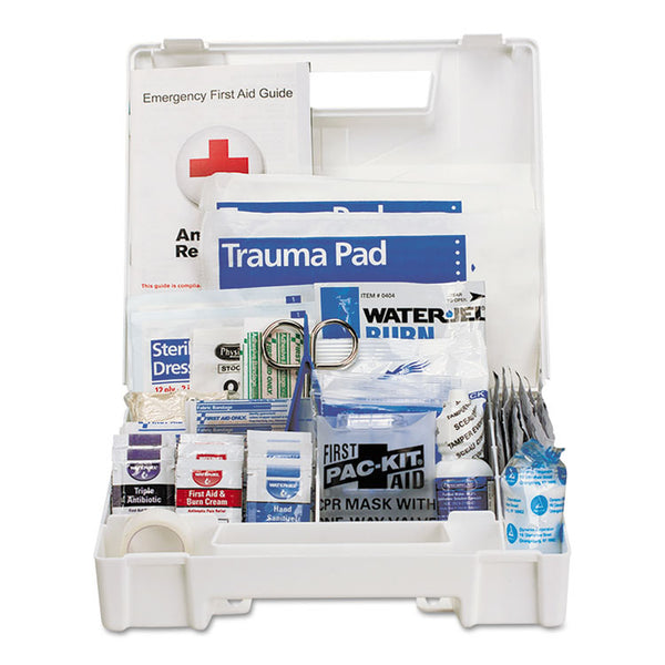 First Aid Only™ ANSI 2015 Compliant Class A+ Type I and II First Aid Kit for 25 People, 141 Pieces, Plastic Case (FAO90589) Each