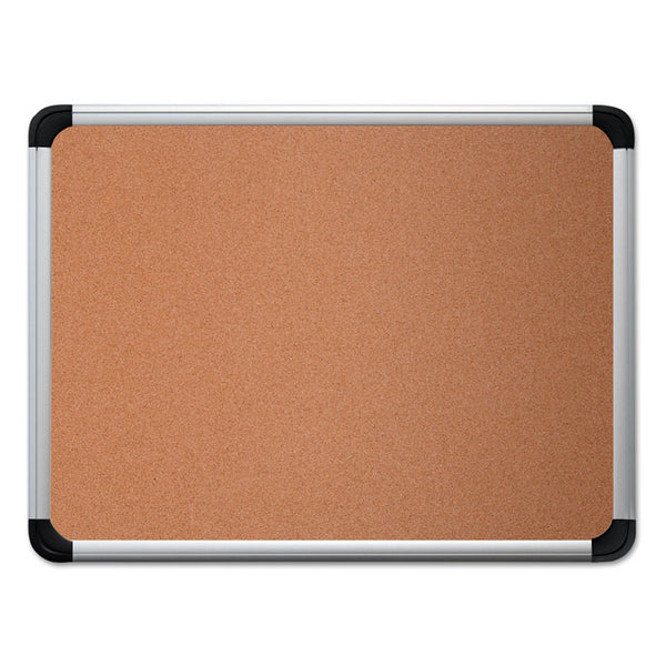 Universal® Cork Board with Aluminum Frame, 36 x 24, Tan Surface (UNV43713)