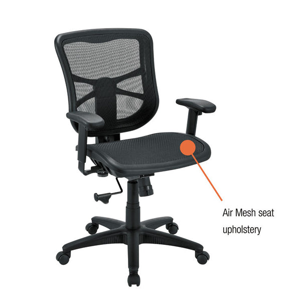 Alera® Alera Elusion Series Mesh Mid-Back Swivel/Tilt Chair, Supports Up to 275 lb, 17.9" to 21.6" Seat Height, Black (ALEEL42B18)