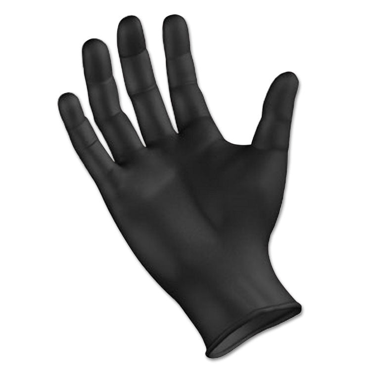 Boardwalk® Disposable General-Purpose Powder-Free Nitrile Gloves, Large, Black, 4.4 mil, 1,000/Carton (BWK396LCTA)